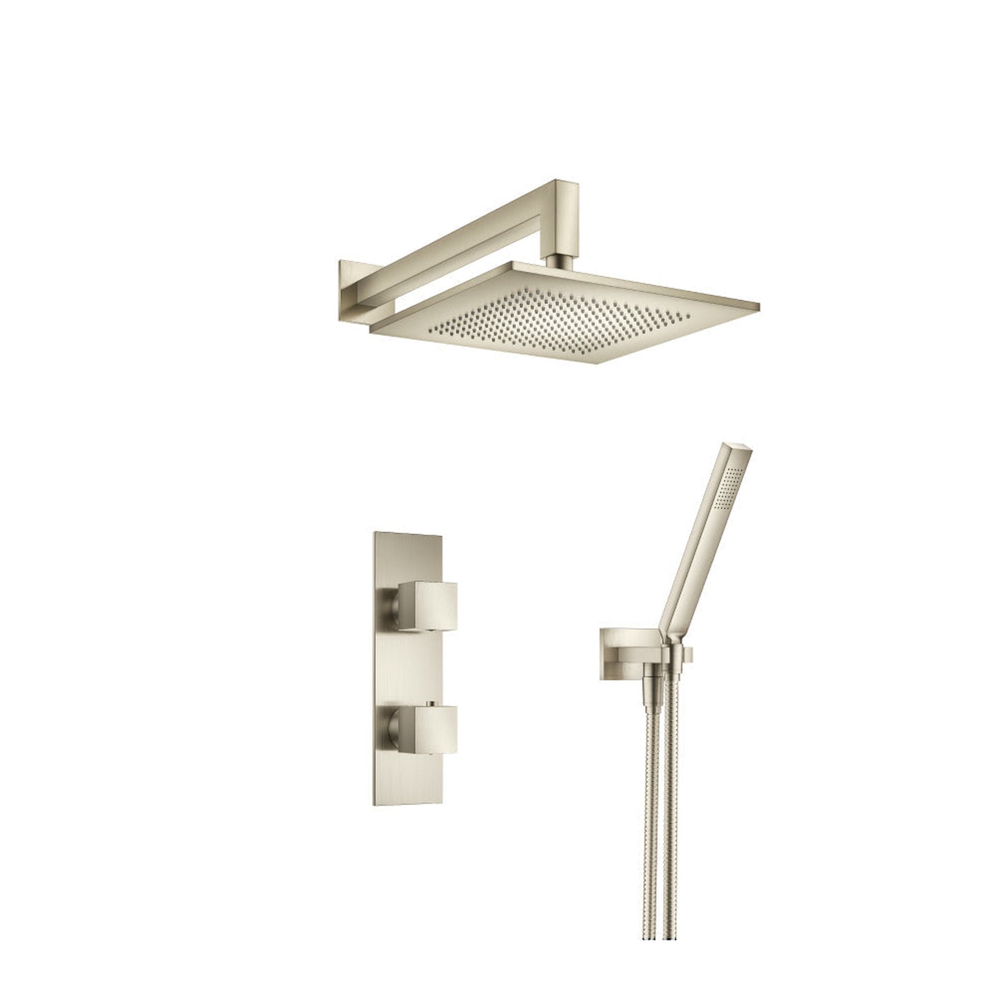 Isenberg Serie 160 Two Output Shower Set With Shower Head and Hand Held in Brushed Nickel (160.7250BN)