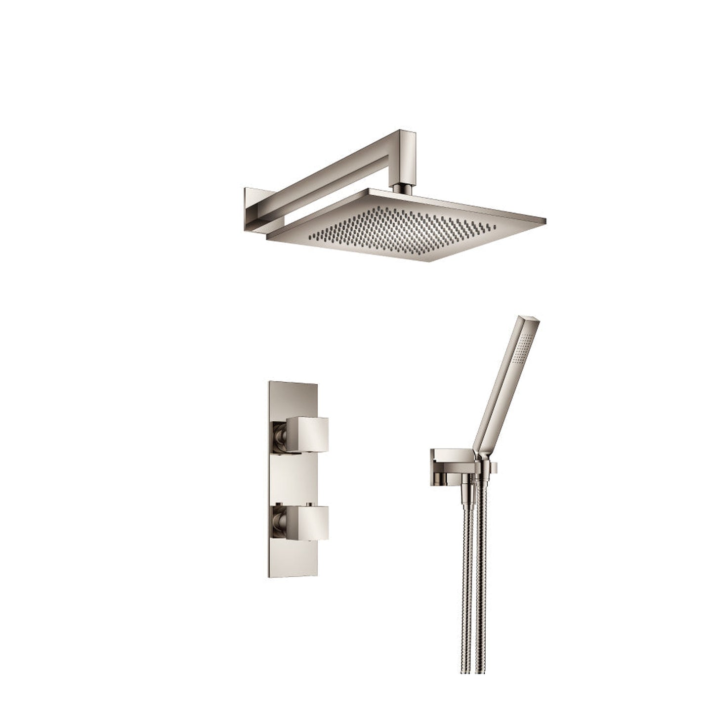 Isenberg Serie 160 Two Output Shower Set With Shower Head and Hand Held in Polished Nickel (160.7250PN)