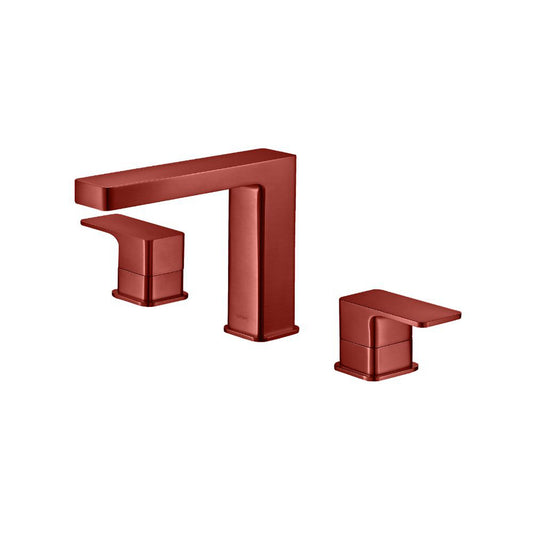 Isenberg Serie 196 8" Widespread Three Hole Two Handle Bathroom Faucet in Deep Red