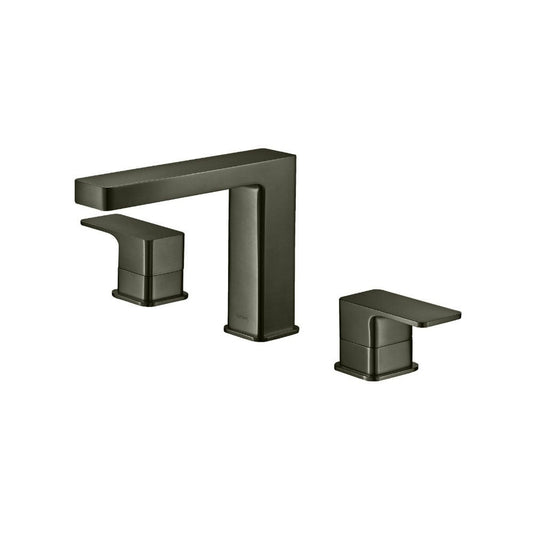 Isenberg Serie 196 8" Widespread Three Hole Two Handle Bathroom Faucet in Gun Metal Grey