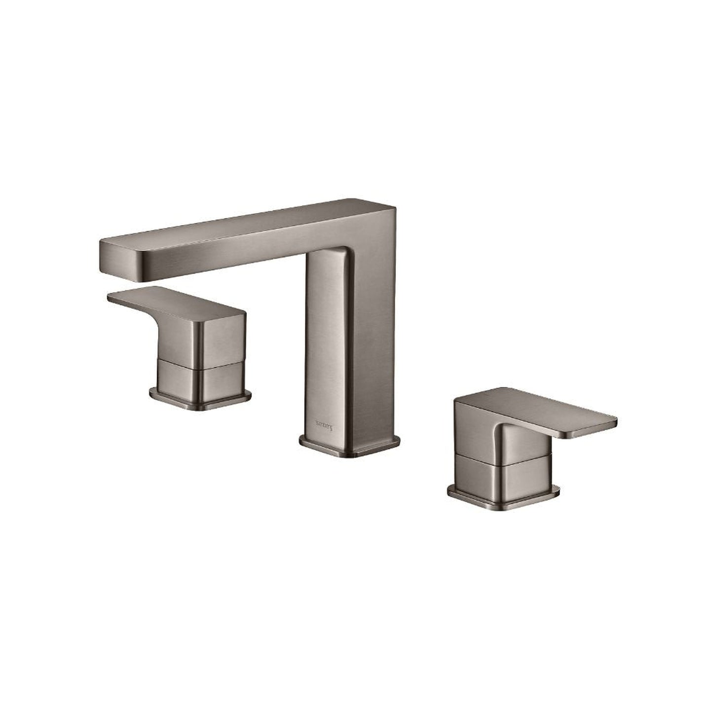 Isenberg Serie 196 8" Widespread Three Hole Two Handle Bathroom Faucet in Steel Grey