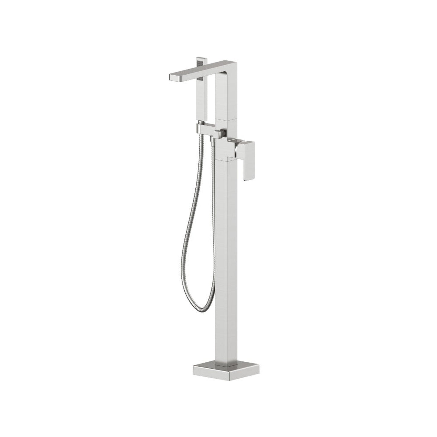 Isenberg Serie 196 Freestanding Floor Mount Bathtub / Tub Filler With Hand Shower in Brushed Nickel