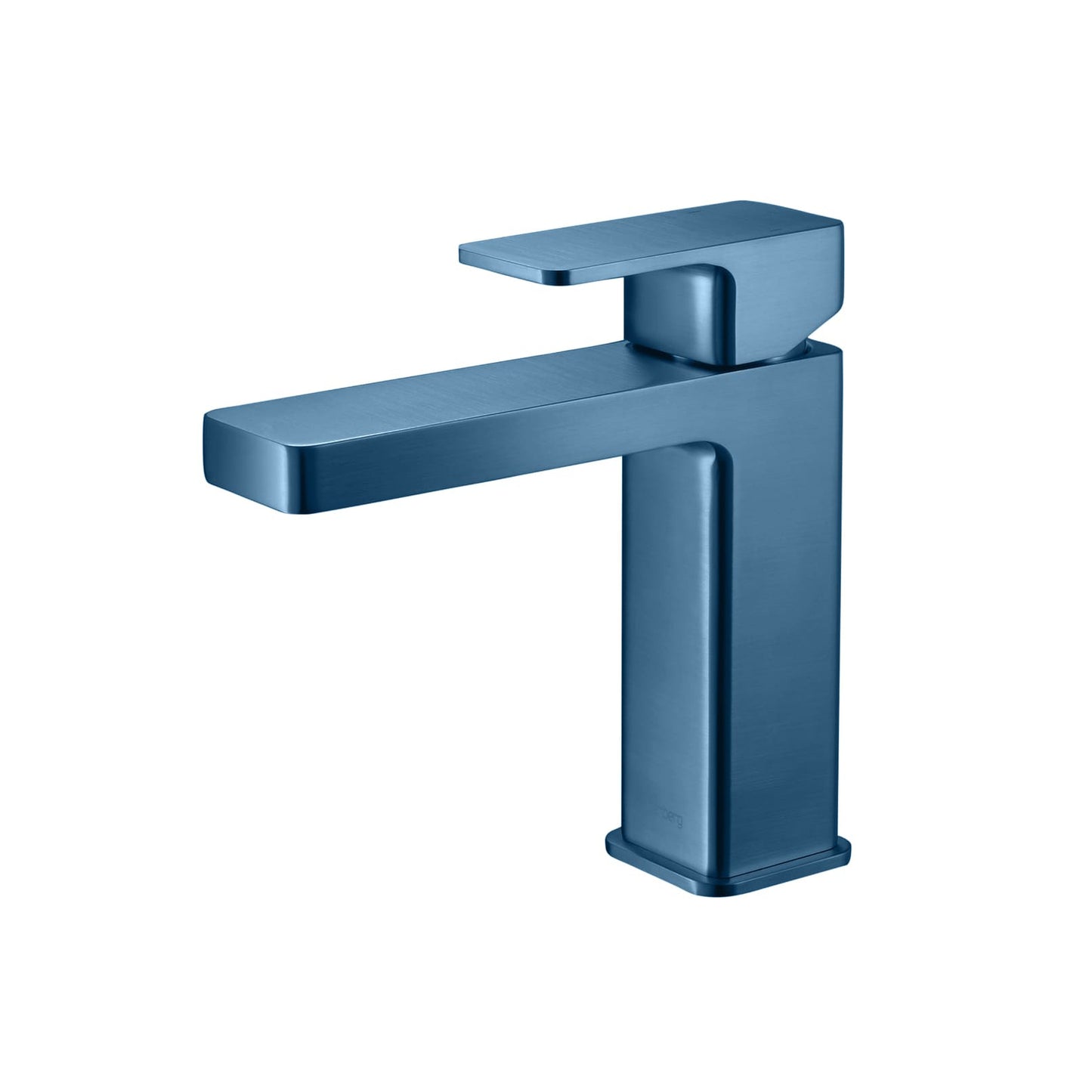 Isenberg Serie 196 Single Hole Top Handle Bathroom Faucet in Blue Platinum