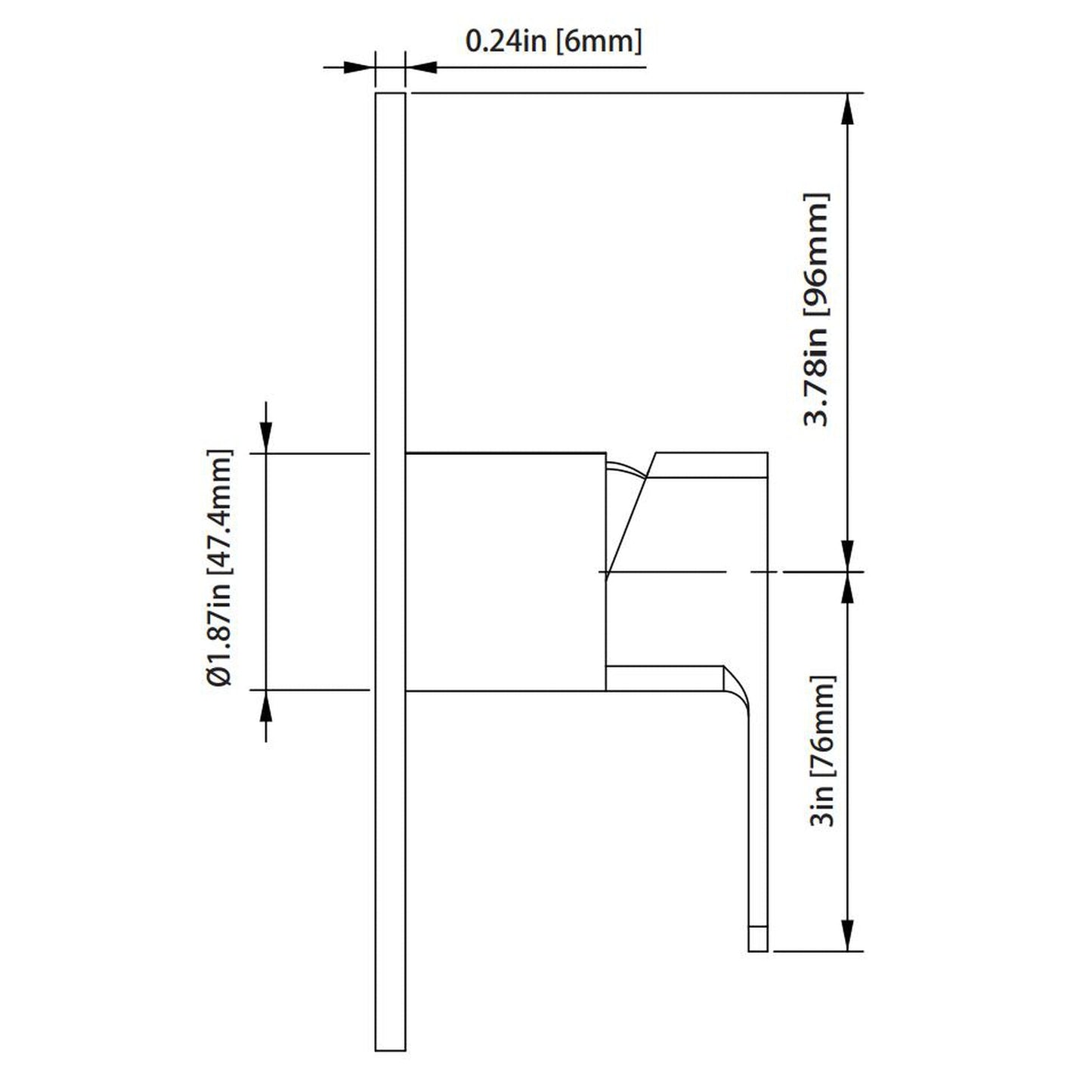 Isenberg Serie 196 Single Output Brushed Nickel PVD Wall-Mounted Shower Set With 3-Function ABS Shower Head, Single Handle Shower Trim and 1-Output Single Control Pressure Balance Valve