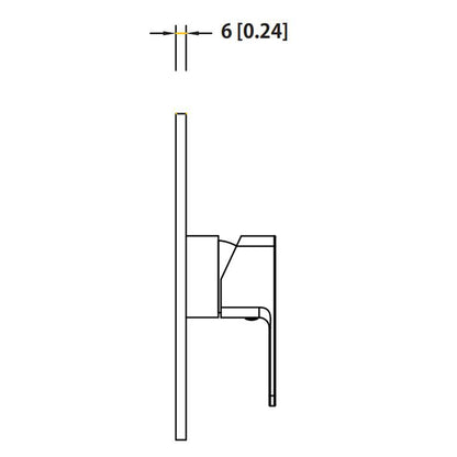 Isenberg Serie 196 Single Output Brushed Nickel PVD Wall-Mounted Shower Set With 6" Solid Brass Rainhead Shower Head, Single Handle Shower Trim and 1-Output Single Control Pressure Balance Valve