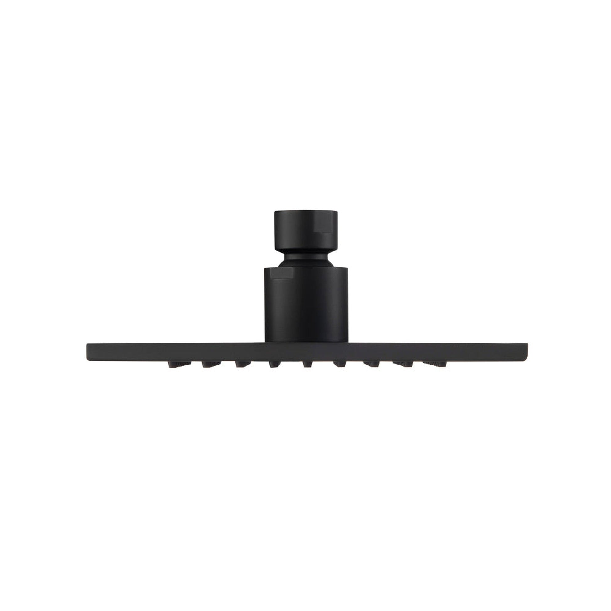 Isenberg Serie 196 Single Output Matte Black Wall-Mounted Shower Set With 6" Solid Brass Rainhead Shower Head, Single Handle Shower Trim and 1-Output Single Control Pressure Balance Valve