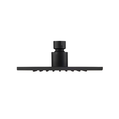 Isenberg Serie 196 Single Output Matte Black Wall-Mounted Shower Set With 6" Solid Brass Rainhead Shower Head, Single Handle Shower Trim and 1-Output Single Control Pressure Balance Valve