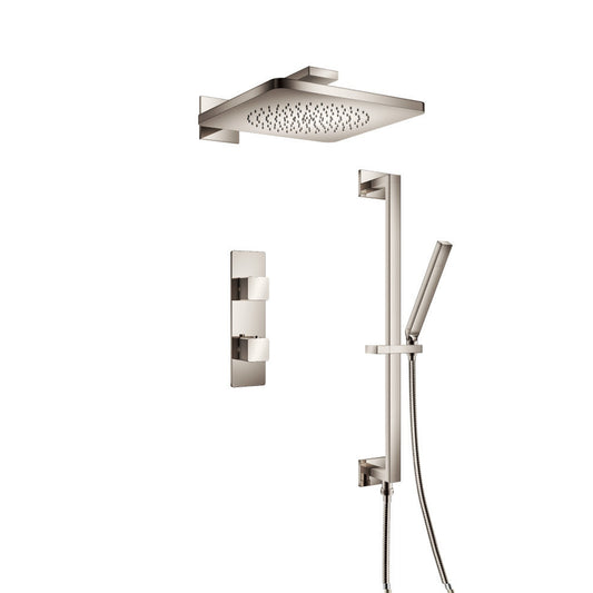 Isenberg Serie 196 Two Output Shower Set With Shower Head, Hand Held and Slide Bar in Polished Nickel (196.7350PN)