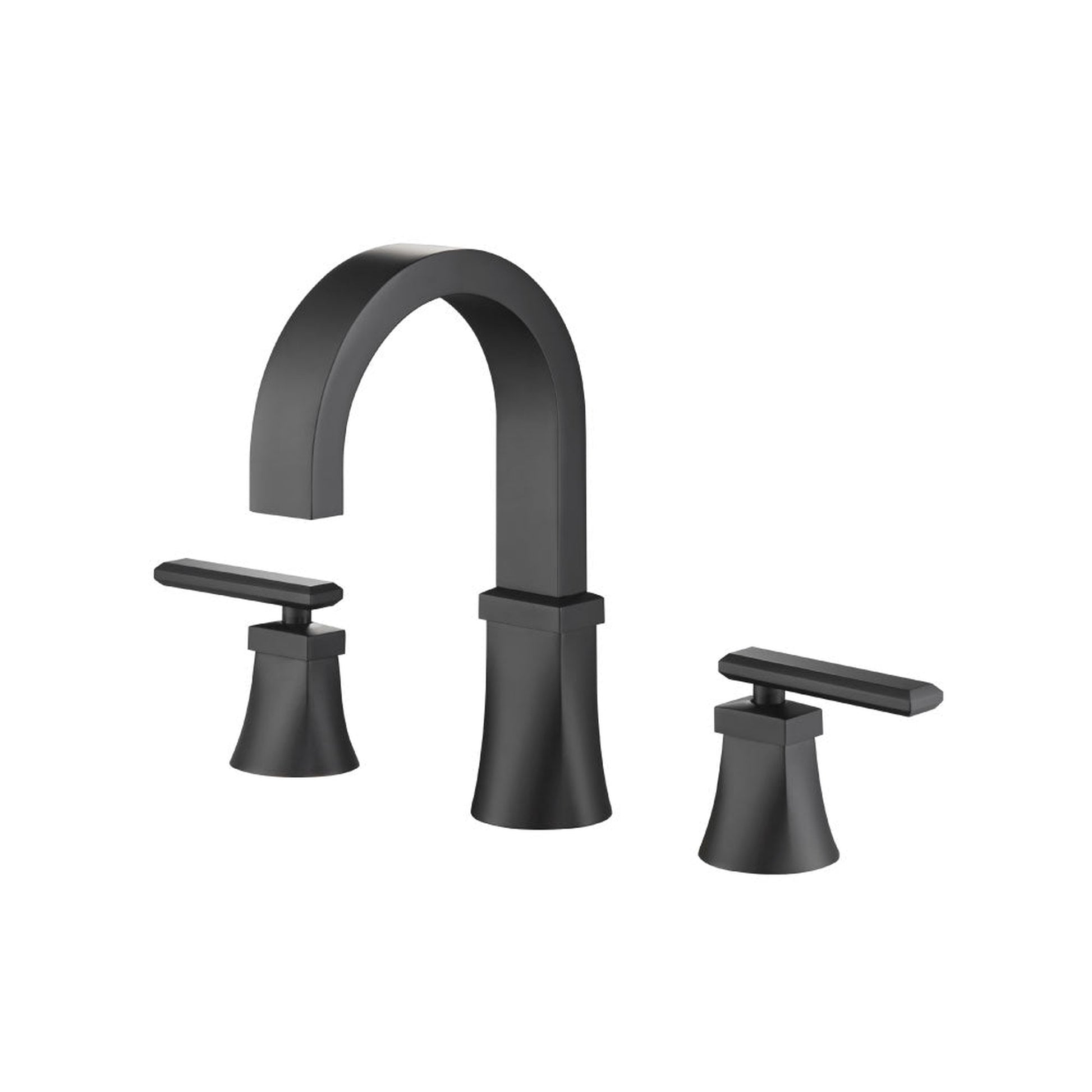 Isenberg Serie 230 8" Widespread Three Hole Two Handle Bathroom Faucet in Matte Black