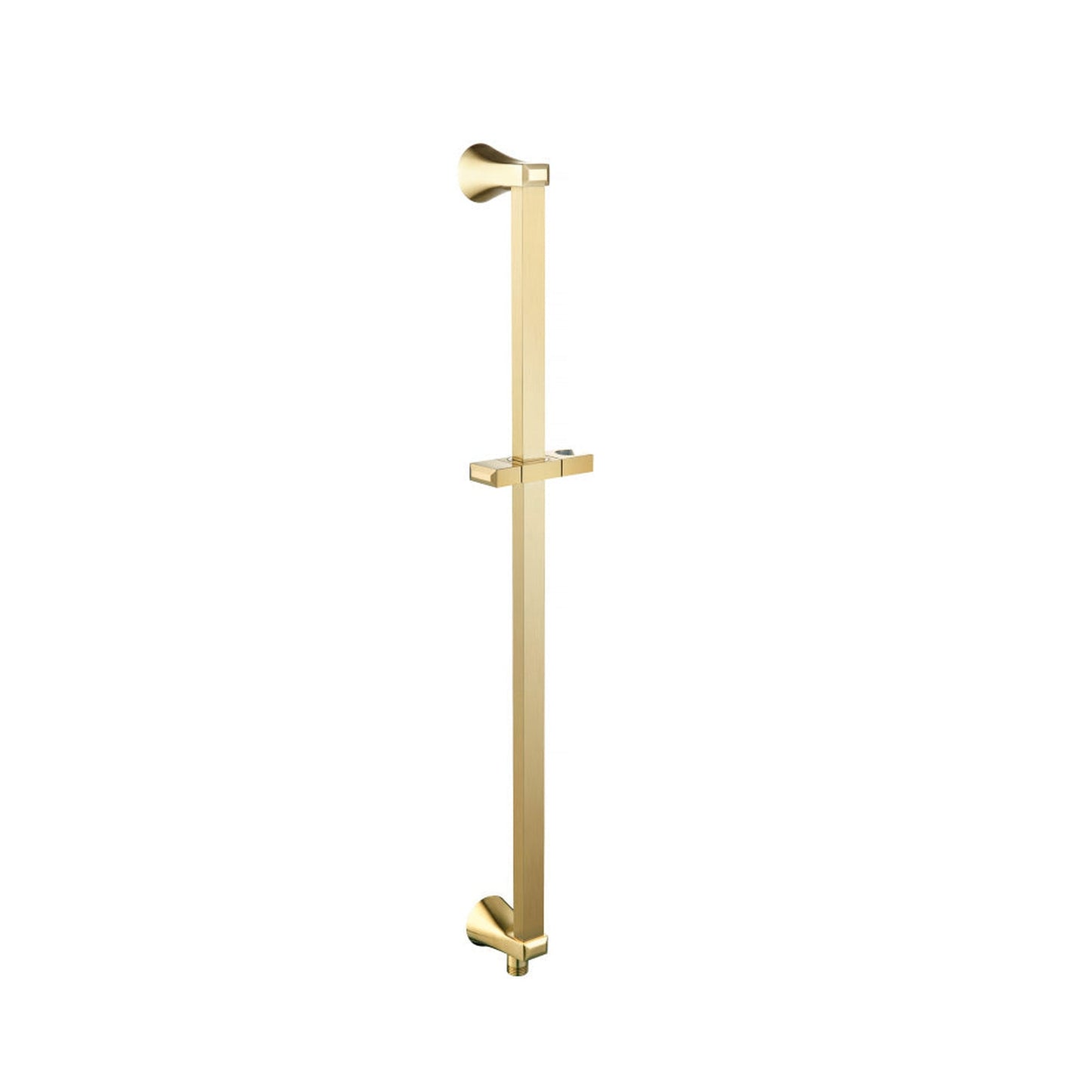 Isenberg Serie 230 Shower Slide Bar With Integrated Wall Elbow in Satin Brass