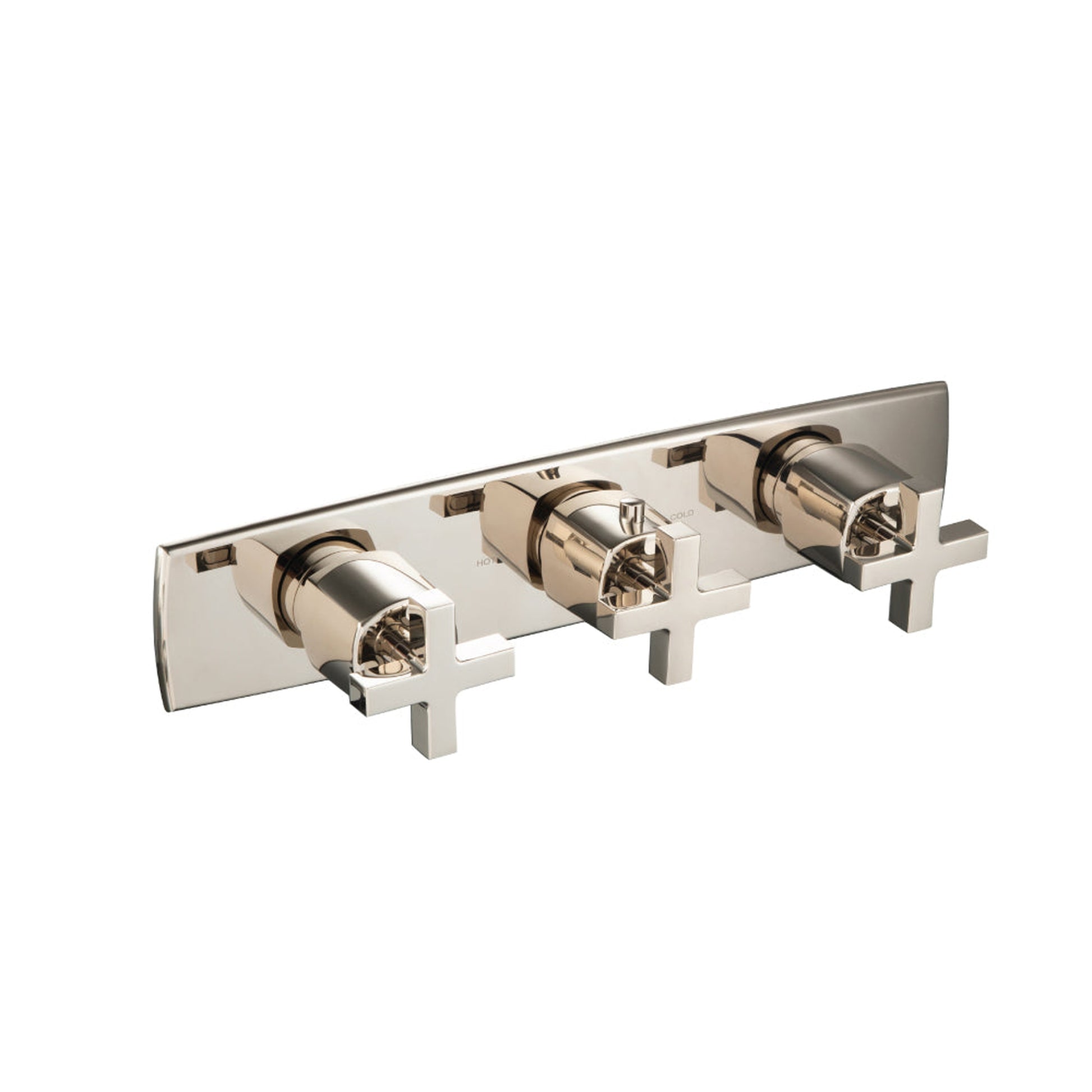 Isenberg Serie 240 3/4" Two Output Horizontal Thermostatic Valve With 2 Volume Control and Trim in Polished Nickel