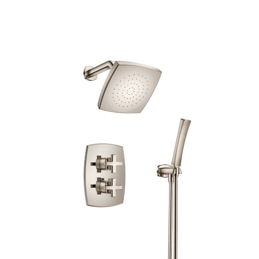 Isenberg Serie 240 Two Output Shower Set With Shower Head and Hand Held in Polished Nickel