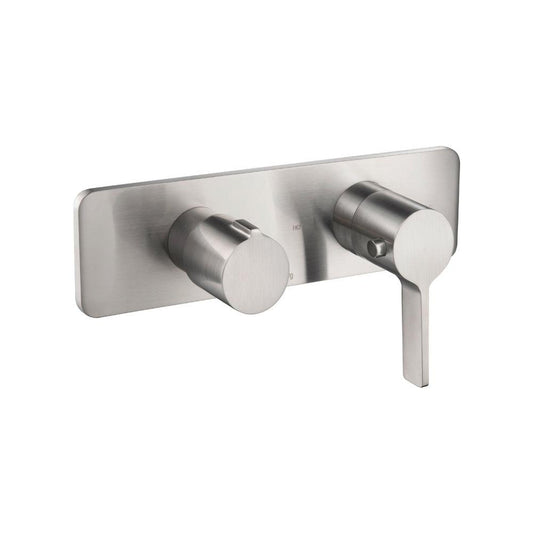 Isenberg Serie 260 3/4" Three Output Horizontal Thermostatic Shower Valve and Trim in Brushed Nickel