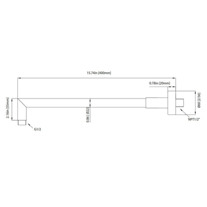 Isenberg Serie 260 Single Output Brushed Nickel PVD Wall-Mounted Shower Set With Single Function Round Rain Shower Head, Two-Handle Shower Trim and 1-Output Horizontal / Vertical Thermostatic Valve With Integrated Volume Control