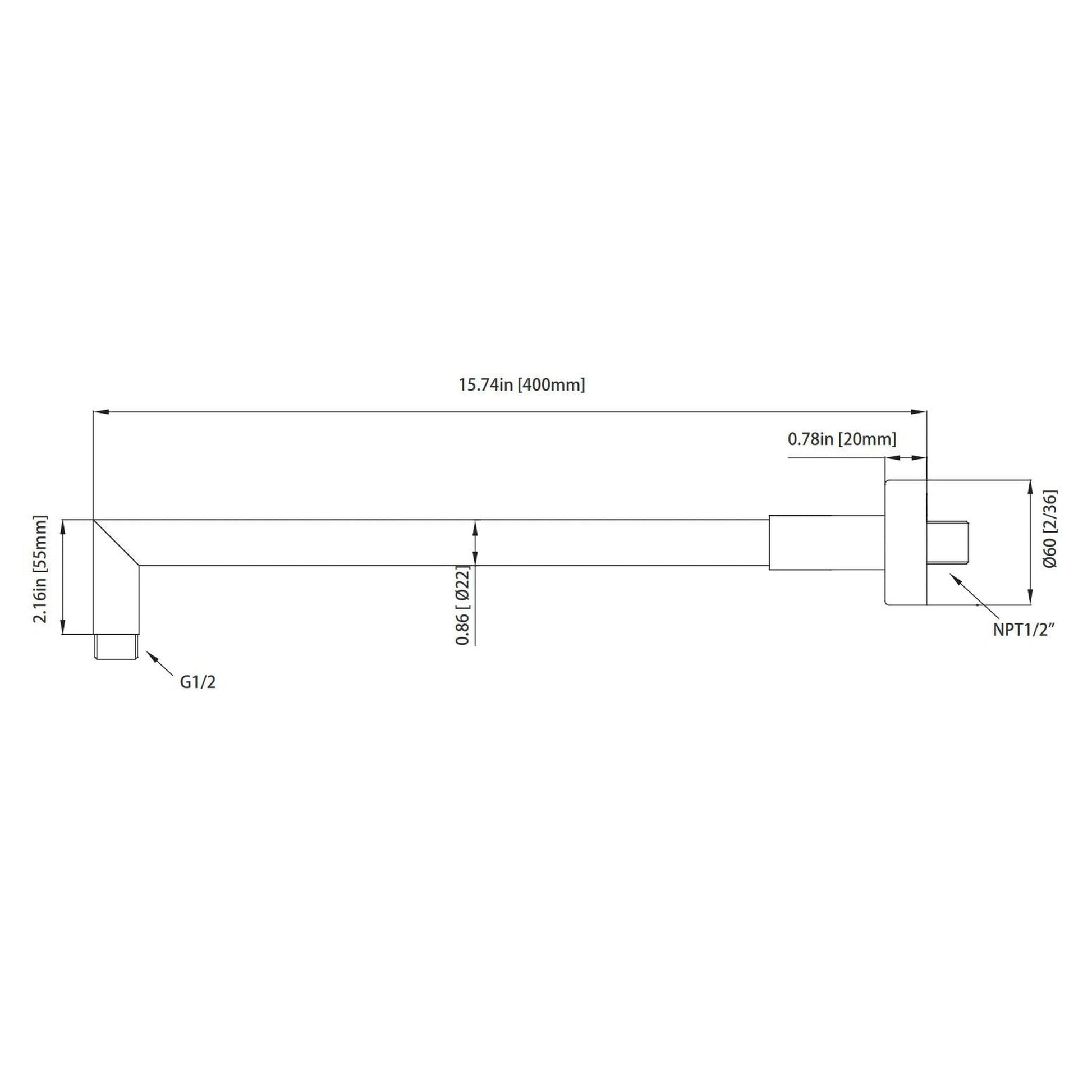 Isenberg Serie 260 Single Output Chrome Wall-Mounted Shower Set With Single Function Round Rain Shower Head, Two-Handle Shower Trim and 1-Output Horizontal / Vertical Wall-Mounted Thermostatic Shower / Bathtub Valve With Integrated Volume Control