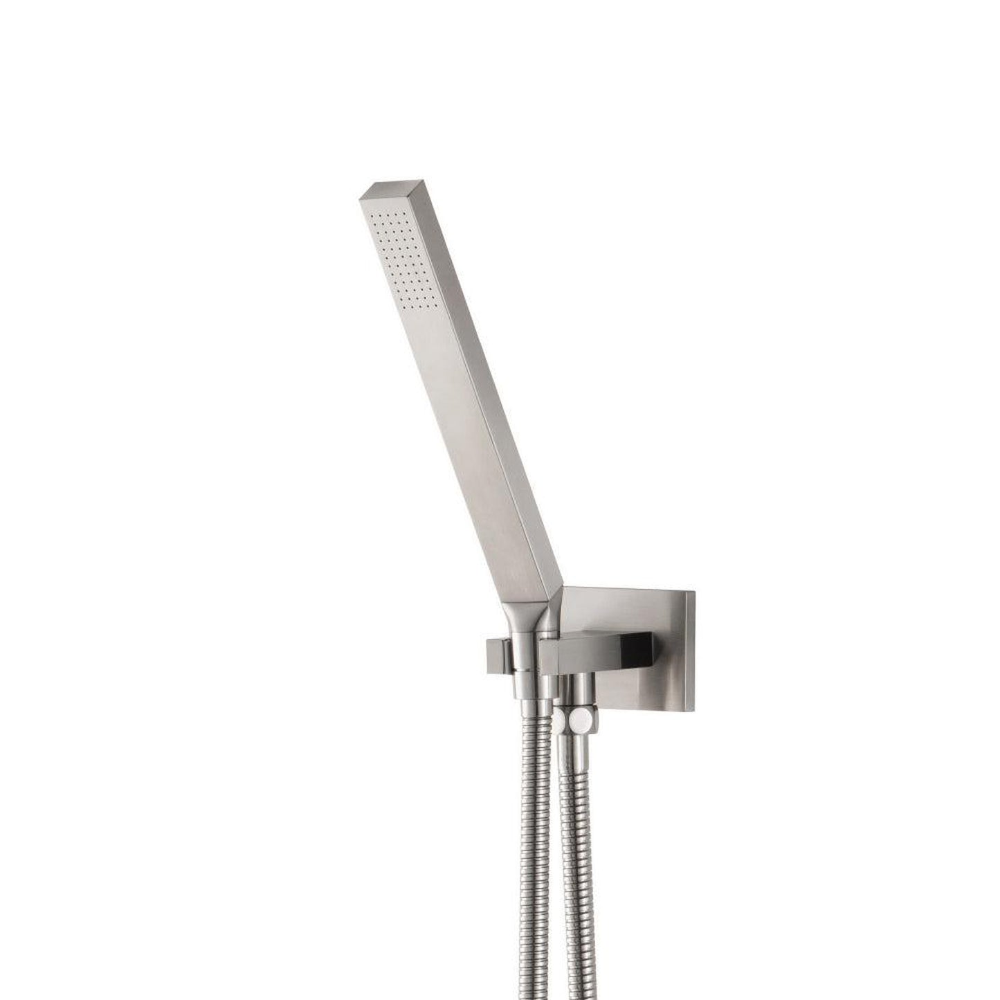 Isenberg Universal Fixtures Hand Shower Set With Wall Elbow, Holder and Hose in Brushed Nickel (HS1003BN)