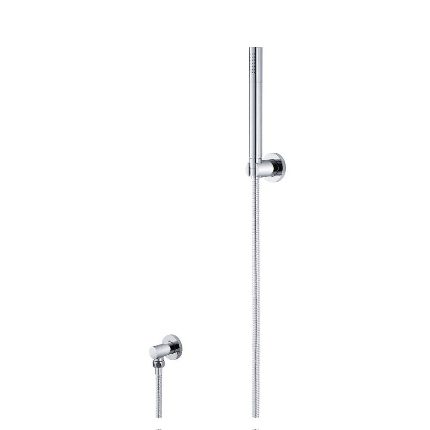 Isenberg Universal Fixtures Hand Shower Set With Wall Elbow, Holder and Hose in Chrome (HS1004CP)