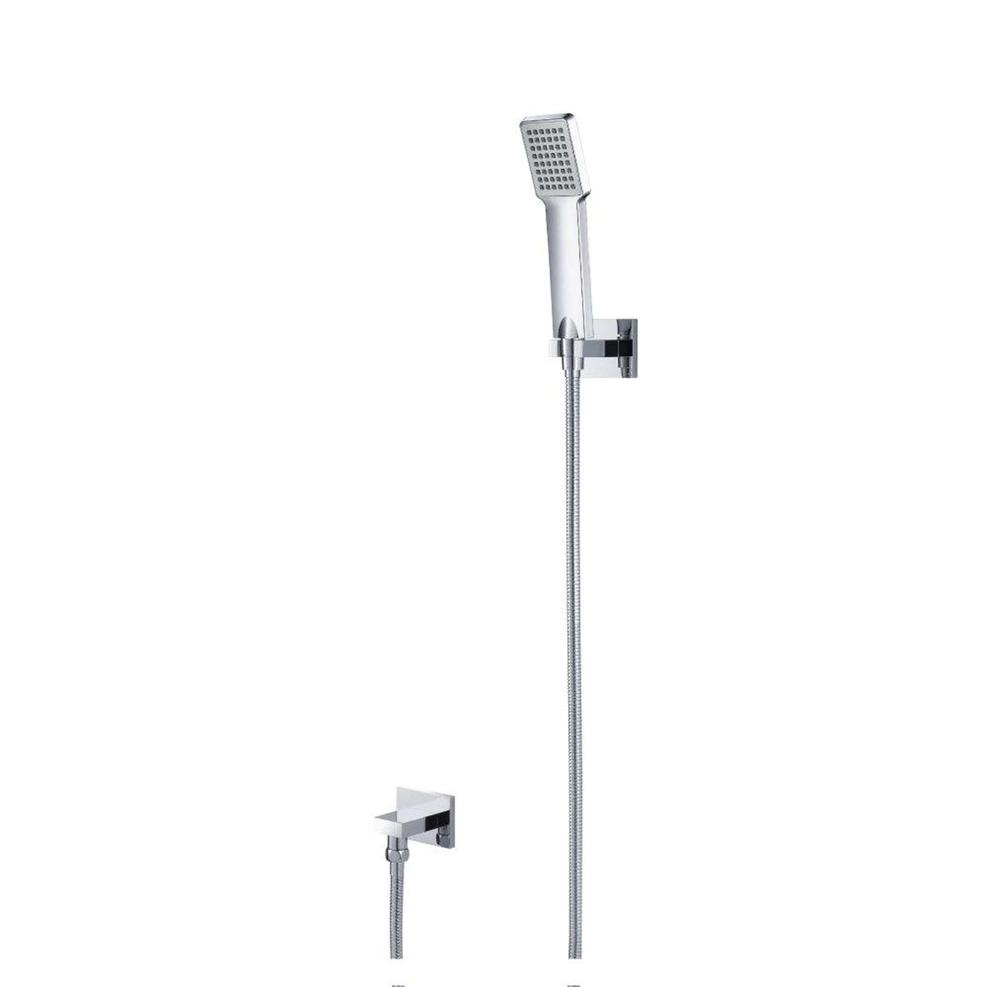 Isenberg Universal Fixtures Hand Shower Set With Wall Elbow, Holder and Hose in Chrome (HS1005CP)