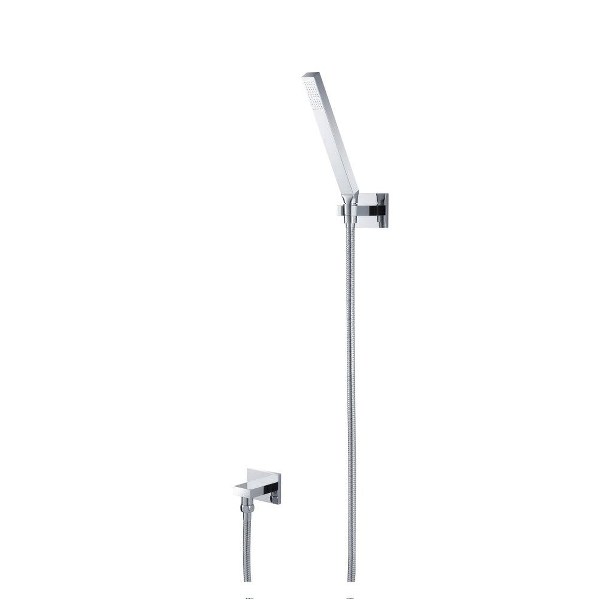 Isenberg Universal Fixtures Hand Shower Set With Wall Elbow, Holder and Hose in Chrome (HS1006CP)