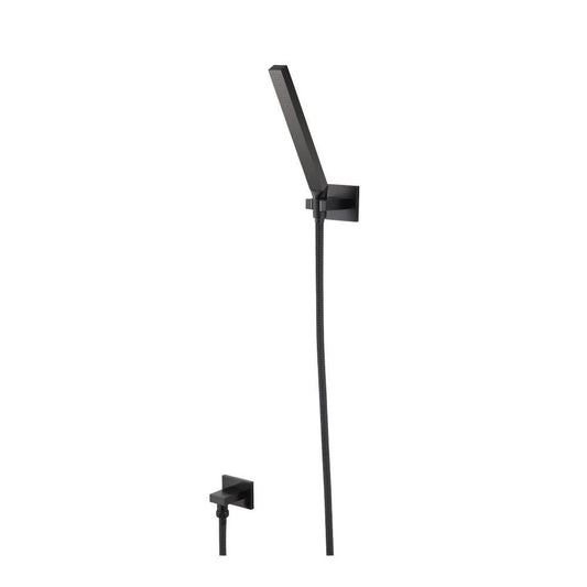 Isenberg Universal Fixtures Hand Shower Set With Wall Elbow, Holder and Hose in Matte Black (HS1006MB)
