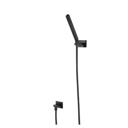 Isenberg Universal Fixtures Hand Shower Set With Wall Elbow, Holder and Hose in Matte Black (HS1008MB)