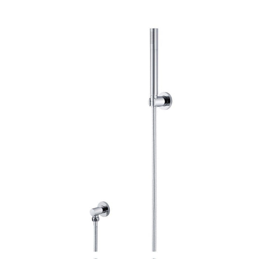 Isenberg Universal Fixtures Hand Shower Set With Wall Elbow, Holder and Hose in Satin Brass (HS1004SB)