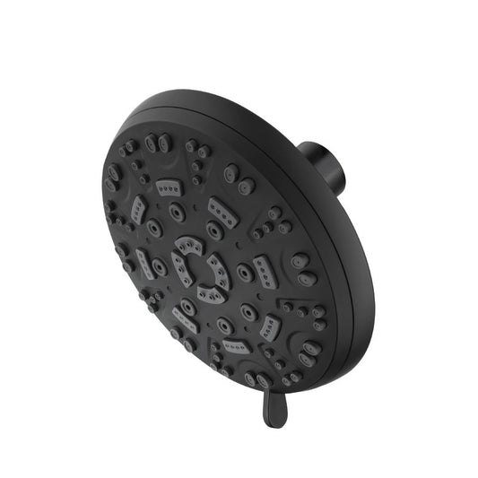 Isenberg Universal Fixtures Matte Black 6-Function ABS Shower Head
