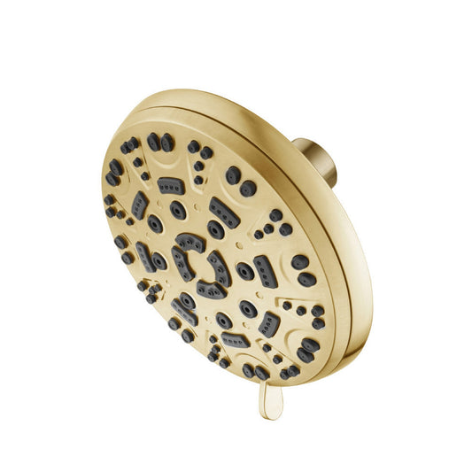 Isenberg Universal Fixtures Satin Brass PVD 6-Function ABS Shower Head