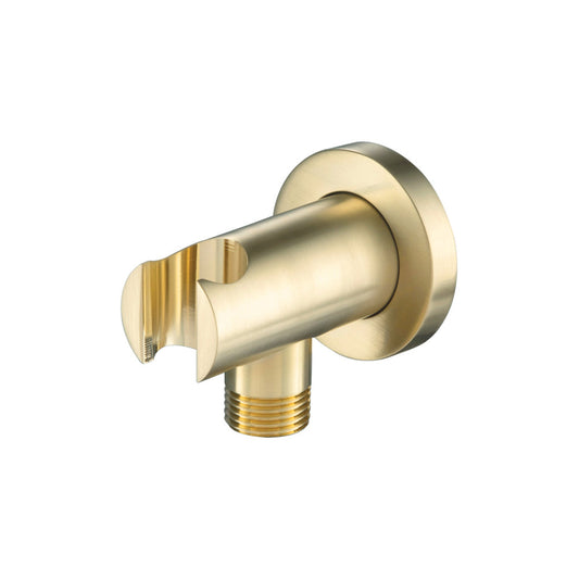 Isenberg Universal Fixtures Wall Elbow With Holder in Satin Brass