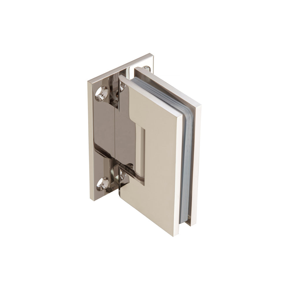 Isenberg Wall To Glass Self Centering Shower Door Hinge in Polished Nickel Finish