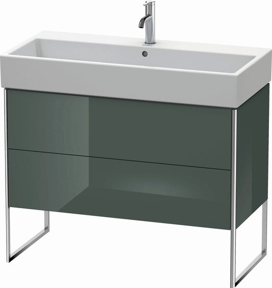 Duravit XSquare 39" Dolomite Gray Two Drawer Floorstanding Vanity Unit (XS447603838)