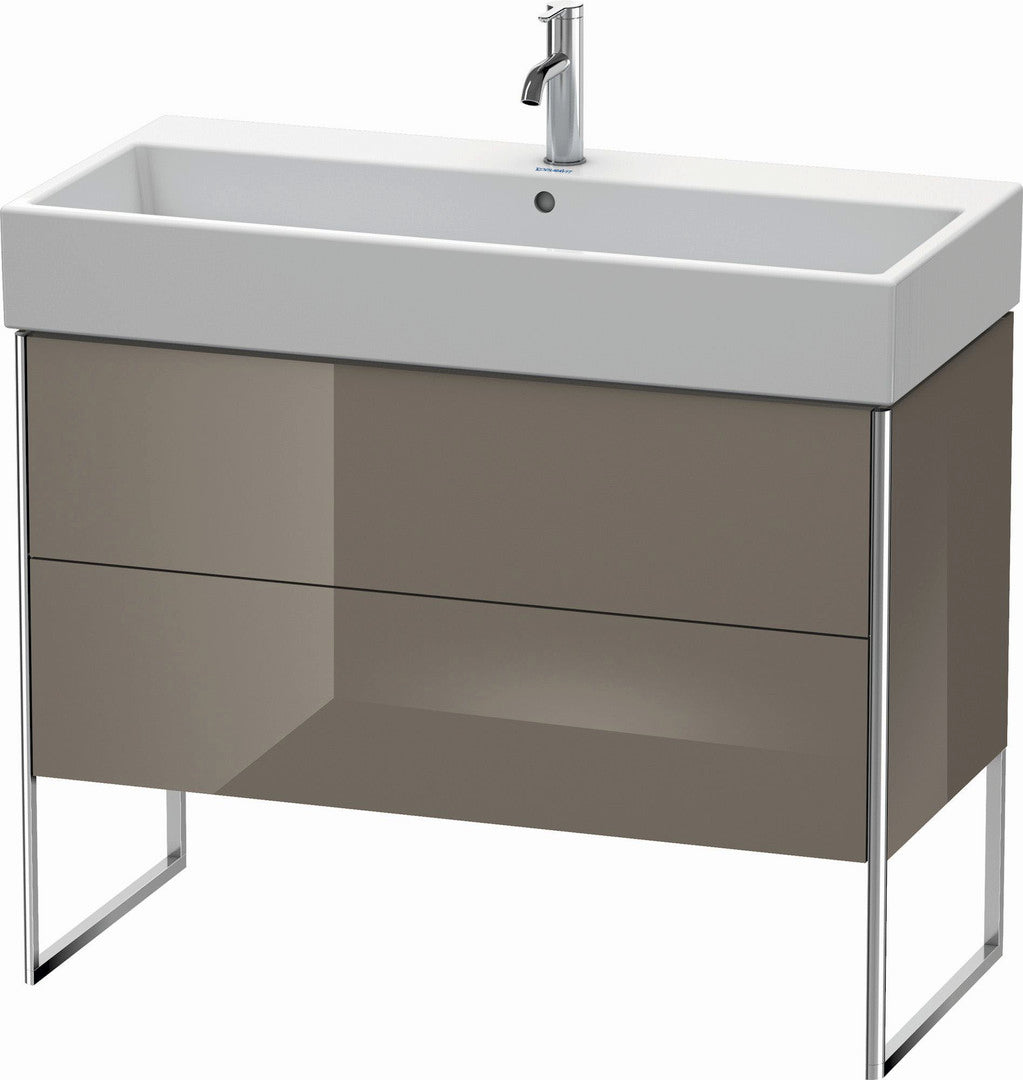 Duravit XSquare 39" Flannel Gray Two Drawer Floorstanding Vanity Unit (XS447608989)