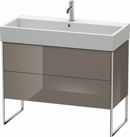 Duravit XSquare 39" Flannel Gray Two Drawer Floorstanding Vanity Unit (XS447608989)