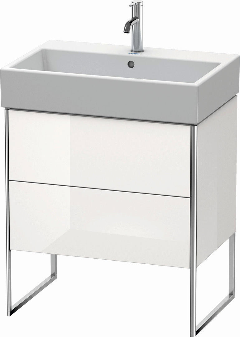 Duravit XSquare 27" White High Gloss Two Drawer Floorstanding Vanity Unit (XS447408585)