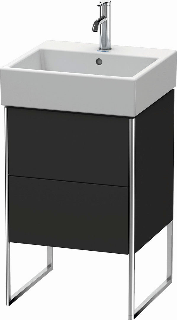 Duravit XSquare 19" Graphite Two Drawer Floorstanding Vanity Unit (XS447208080)