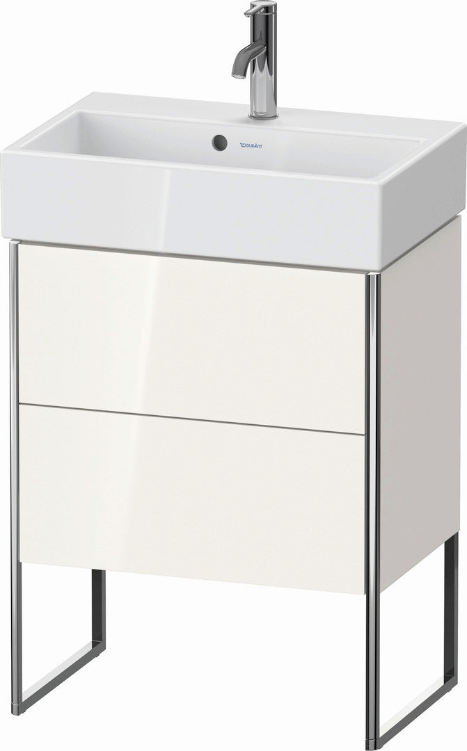 Duravit XSquare 23" White High Gloss Two Drawer Floorstanding Vanity Unit (XS447808585)