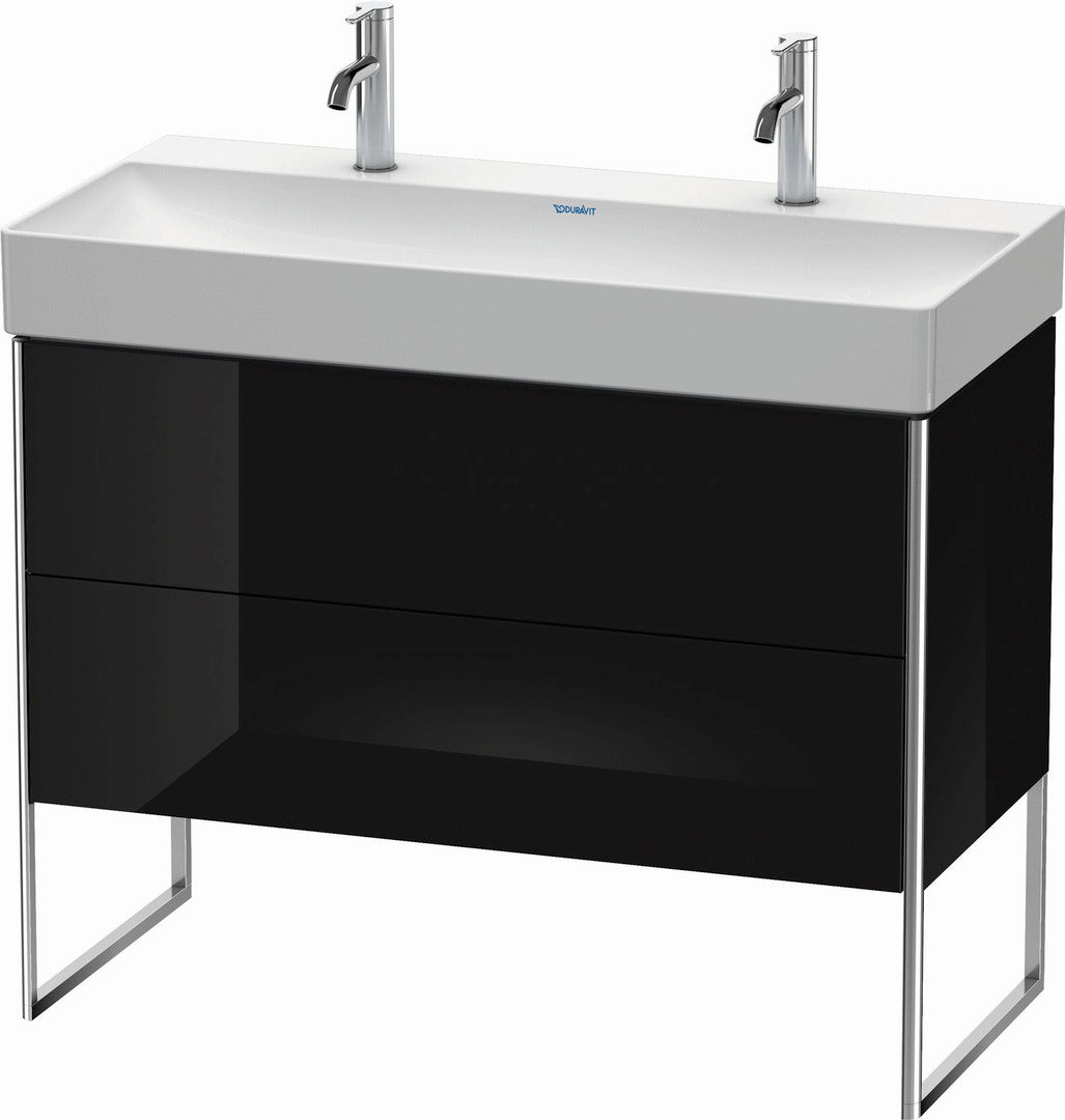 Duravit XSquare 39" Black Two Drawer Floorstanding Vanity Unit (XS444404040)