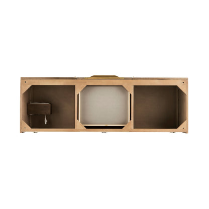 James Martin Mercer Island 59" Double Vanity, Latte Oak, Radiant Gold