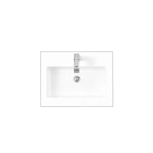James Martin Vanities 24" Glossy White Single Sink Top
