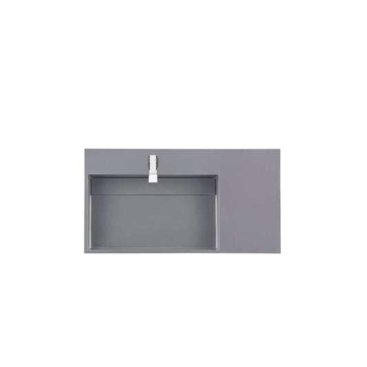 James Martin Vanities 36" Dusk Grey Glossy Finish Composite Stone Single Top