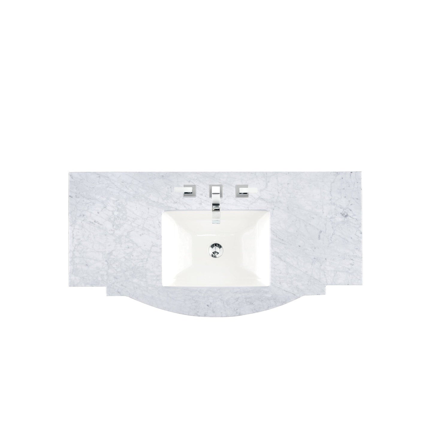 James Martin Vanities 46" Carrara White Single Top With Sink
