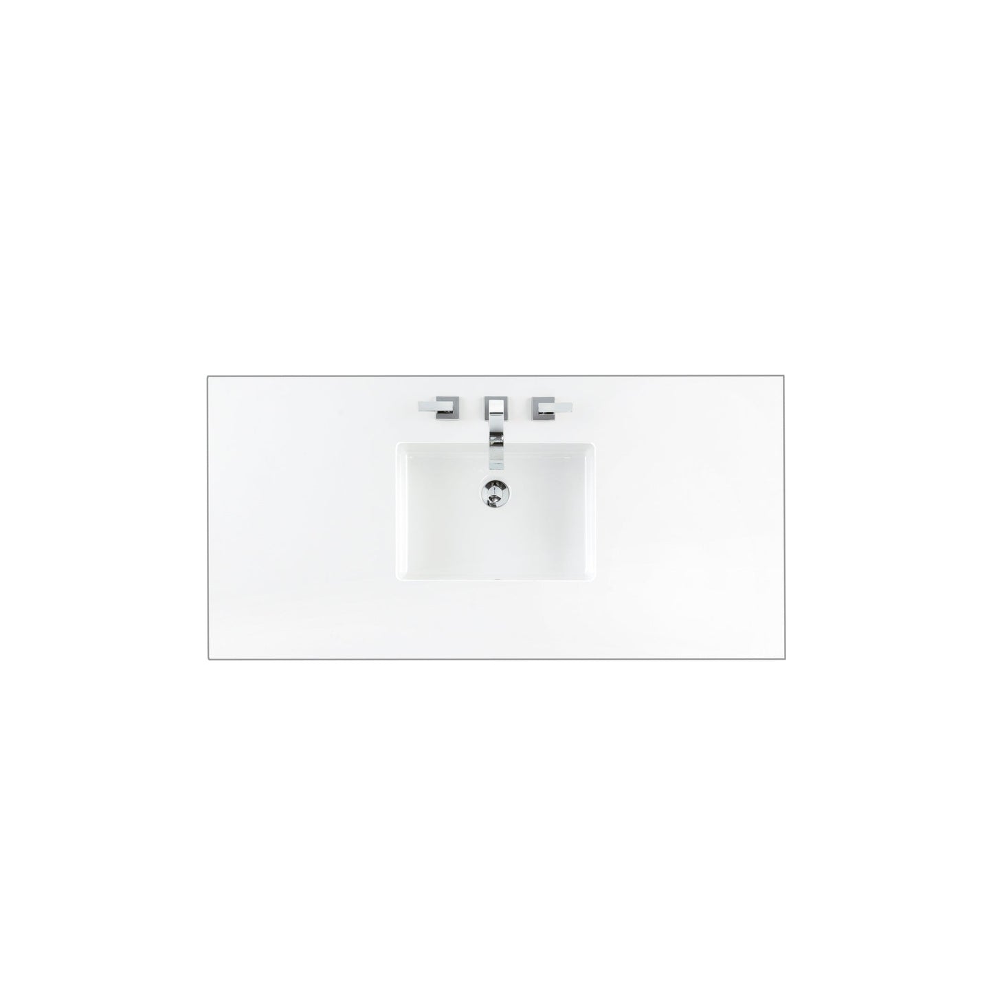 James Martin Vanities 48" Single Top 3 cm White Zeus Quartz With Sink