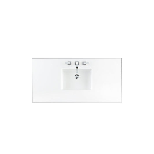 James Martin Vanities 48" Single Top 3 cm White Zeus Quartz With Sink