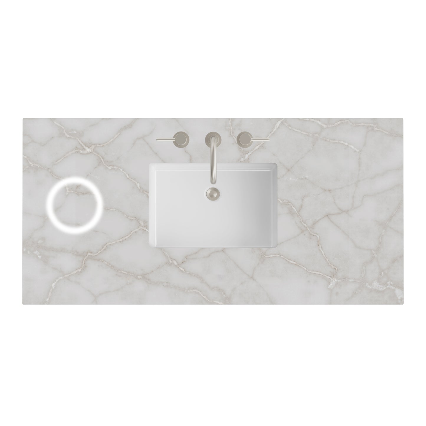 James Martin Vanities 48" Victorian Silver Single 3cm Top With Sink and FreePower Wireless Charger