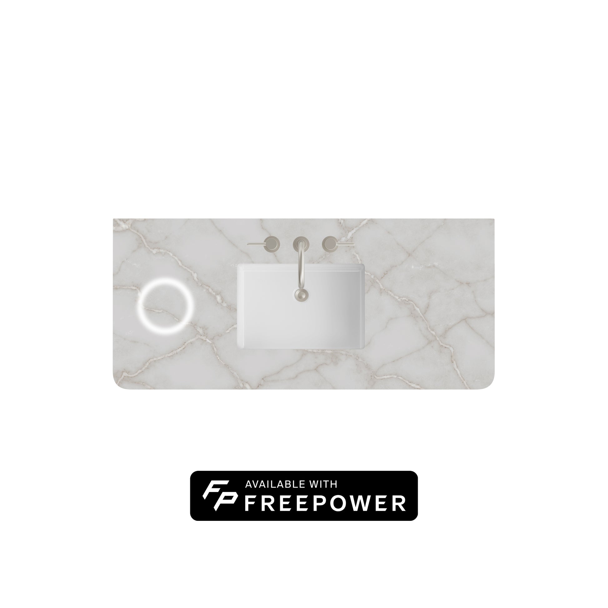 James Martin Vanities 48" Victorian Silver Single Radius Cut 3cm Top With Sink and FreePower Wireless Charger