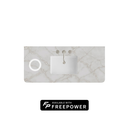 James Martin Vanities 48" Victorian Silver Single Radius Cut 3cm Top With Sink and FreePower Wireless Charger