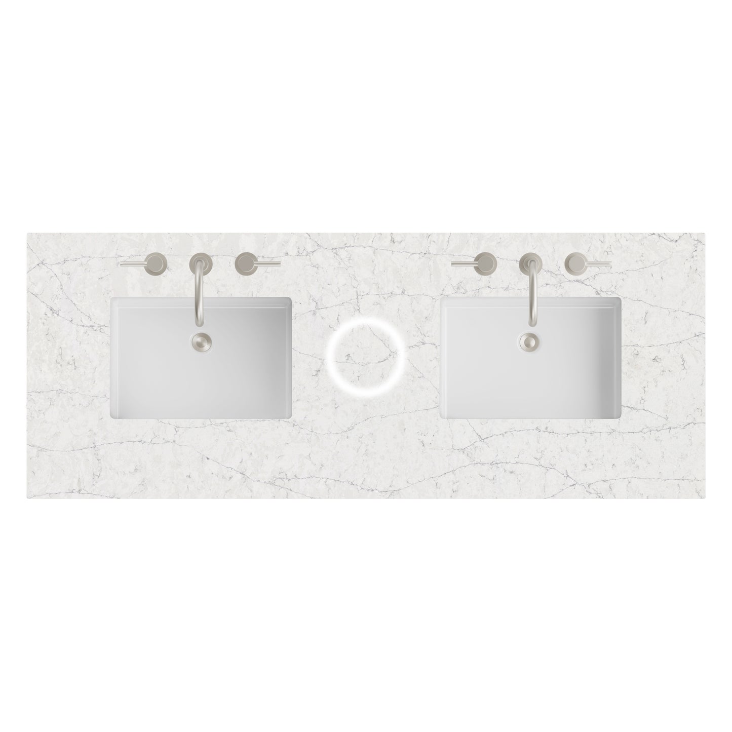 James Martin Vanities 60" Eternal Jasmine Pearl Double 3cm Top With Sink and FreePower Wireless Charger