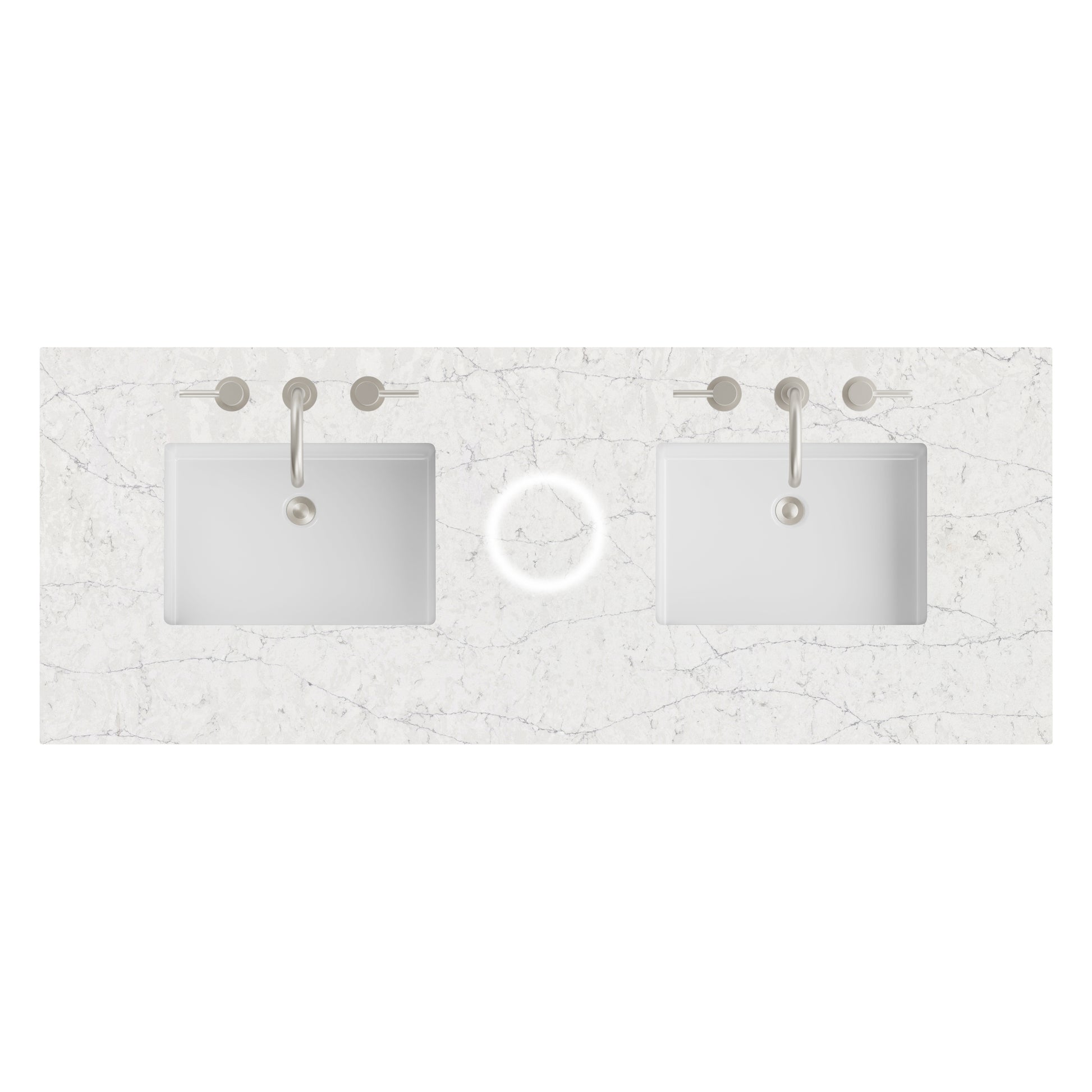 James Martin Vanities 60" Eternal Jasmine Pearl Double 3cm Top With Sink and FreePower Wireless Charger