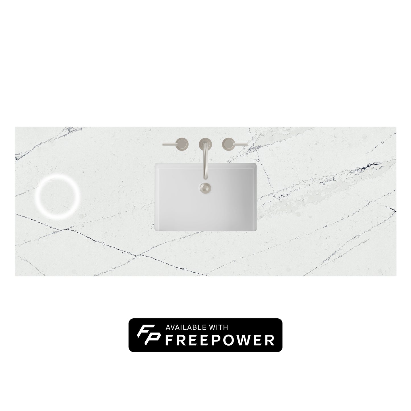James Martin Vanities 60" Ethereal Noctis Single 3cm Top With Sink and FreePower Wireless Charger