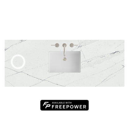 James Martin Vanities 60" Ethereal Noctis Single 3cm Top With Sink and FreePower Wireless Charger